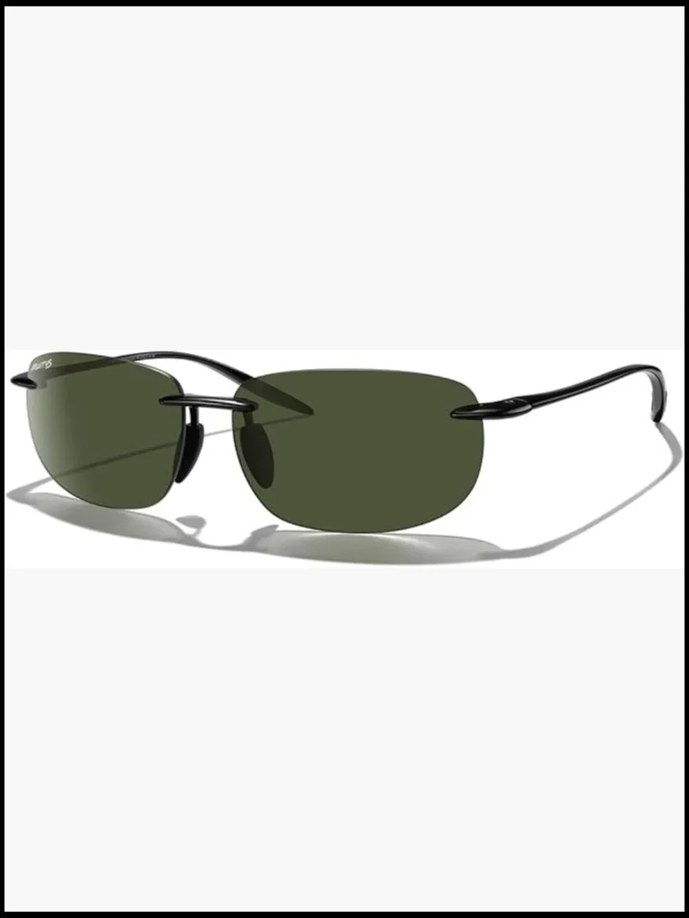Rectangular Rimless Sunglasses for Running Fishing Golf Driving UV Protection